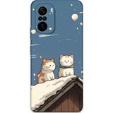 Gramaphone Poco F3 Uyumlu Kedi Desenli Telefon Kılıfı + Ekran Koruyucu - 5780