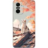 Gramaphone Poco F3 Uyumlu Kedi Desenli Telefon Kılıfı + Ekran Koruyucu - 5784