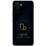 Gramaphone Poco F3 Uyumlu Oğlak Burcu Desenli Telefon Kılıfı + Ekran Koruyucu - 5777
