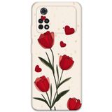 Gramaphone Poco M4 Pro 4G ile Uyumlu Çiçek Desenli Telefon Kılıfı + Ekran Koruyucu - 5789