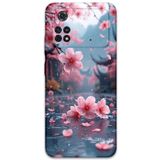 Gramaphone Poco M4 Pro 4G ile Uyumlu Çiçek Desenli Telefon Kılıfı + Ekran Koruyucu - 5794