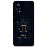 Gramaphone Poco M4 Pro 4G ile Uyumlu İkizler Burcu Desenli Telefon Kılıfı + Ekran Koruyucu - 5770