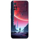 Gramaphone Poco M4 Pro 4G ile Uyumlu Uzay Desenli Telefon Kılıfı + Ekran Koruyucu - 5860