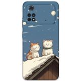 Gramaphone Poco M4 Pro 4G Uyumlu Kedi Desenli Telefon Kılıfı + Ekran Koruyucu - 5780