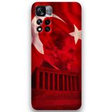 Gramaphone Poco M4 Pro 5G ile Uyumlu Atatürk Desenli Telefon Kılıfı + Ekran Koruyucu - 5848