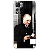 Gramaphone Poco M4 Pro 5G ile Uyumlu Atatürk Desenli Telefon Kılıfı + Ekran Koruyucu - 5850