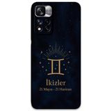 Gramaphone Poco M4 Pro 5G ile Uyumlu İkizler Burcu Desenli Telefon Kılıfı + Ekran Koruyucu - 5770