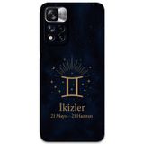 Gramaphone Poco M4 Pro 5G Uyumlu İkizler Burcu Desenli Telefon Kılıfı + Ekran Koruyucu - 5770