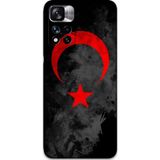Gramaphone Poco M4 Pro 5G Uyumlu Türk Bayrağı Desenli Telefon Kılıfı + Ekran Koruyucu - 5852