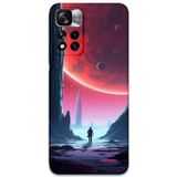 Gramaphone Poco M4 Pro 5G Uyumlu Uzay Desenli Telefon Kılıfı + Ekran Koruyucu - 5860