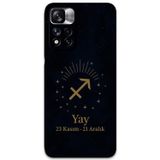 Gramaphone Poco M4 Pro 5G Uyumlu Yay Burcu Desenli Telefon Kılıfı + Ekran Koruyucu - 5776