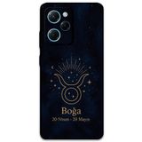 Gramaphone Poco x5 Pro ile Uyumlu Boğa Burcu Desenli Telefon Kılıfı + Ekran Koruyucu - 5769