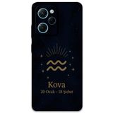 Gramaphone Poco x5 Pro ile Uyumlu Kova Burcu Desenli Telefon Kılıfı + Ekran Koruyucu - 5778