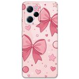 Gramaphone Poco x5 Pro ile Uyumlu Kurdele Desenli Telefon Kılıfı + Ekran Koruyucu - 5803