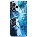 Gramaphone Poco x5 Pro ile Uyumlu Mermer Desenli Telefon Kılıfı + Ekran Koruyucu - 5810