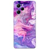 Gramaphone Poco x5 Pro ile Uyumlu Mermer Desenli Telefon Kılıfı + Ekran Koruyucu - 5813