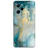 Gramaphone Poco x5 Pro ile Uyumlu Mermer Desenli Telefon Kılıfı + Ekran Koruyucu - 5814