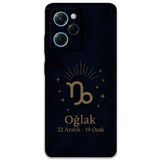 Gramaphone Poco x5 Pro ile Uyumlu Oğlak Burcu Desenli Telefon Kılıfı + Ekran Koruyucu - 5777