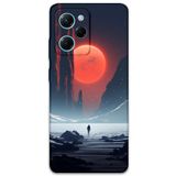 Gramaphone Poco x5 Pro ile Uyumlu Uzay Desenli Telefon Kılıfı + Ekran Koruyucu - 5861