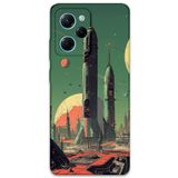 Gramaphone Poco x5 Pro ile Uyumlu Uzay Desenli Telefon Kılıfı + Ekran Koruyucu - 5870