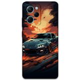 Gramaphone Poco X5 Pro Uyumlu Araba Desenli Telefon Kılıfı + Ekran Koruyucu - 5766
