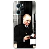 Gramaphone Poco X5 Pro Uyumlu Atatürk Desenli Telefon Kılıfı + Ekran Koruyucu - 5850