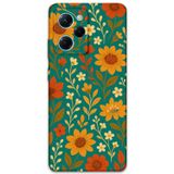 Gramaphone Poco X5 Pro Uyumlu Çiçek Desenli Telefon Kılıfı + Ekran Koruyucu - 5786