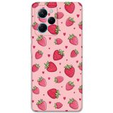 Gramaphone Poco X5 Pro Uyumlu Çilek Desenli Telefon Kılıfı + Ekran Koruyucu - 5804