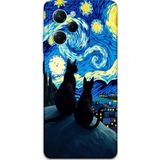 Gramaphone Poco X5 Pro Uyumlu Kedi Desenli Telefon Kılıfı + Ekran Koruyucu - 5782
