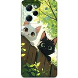 Gramaphone Poco X5 Pro Uyumlu Kedi Desenli Telefon Kılıfı + Ekran Koruyucu - 5785