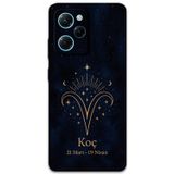 Gramaphone Poco X5 Pro Uyumlu Koç Burcu Desenli Telefon Kılıfı + Ekran Koruyucu - 5768