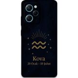 Gramaphone Poco X5 Pro Uyumlu Kova Burcu Desenli Telefon Kılıfı + Ekran Koruyucu - 5778