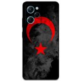 Gramaphone Poco X5 Pro Uyumlu Türk Bayrağı Desenli Telefon Kılıfı + Ekran Koruyucu - 5852