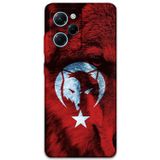 Gramaphone Poco X5 Pro Uyumlu Türk Bayrağı Desenli Telefon Kılıfı + Ekran Koruyucu - 5856