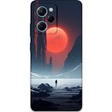 Gramaphone Poco X5 Pro Uyumlu Uzay Desenli Telefon Kılıfı + Ekran Koruyucu - 5861