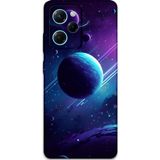 Gramaphone Poco X5 Pro Uyumlu Uzay Desenli Telefon Kılıfı + Ekran Koruyucu - 5866