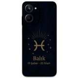 Gramaphone Realme 10 4G ile Uyumlu Balık Burcu Desenli Telefon Kılıfı + Ekran Koruyucu - 5779