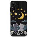 Gramaphone Realme 10 4G ile Uyumlu Kedi Desenli Telefon Kılıfı + Ekran Koruyucu - 5809