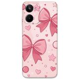 Gramaphone Realme 10 4G ile Uyumlu Kurdele Desenli Telefon Kılıfı + Ekran Koruyucu - 5803