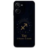 Gramaphone Realme 10 4G ile Uyumlu Yay Burcu Desenli Telefon Kılıfı + Ekran Koruyucu - 5776