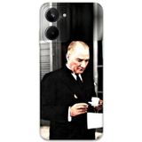 Gramaphone Realme 10 4G Uyumlu Atatürk Desenli Telefon Kılıfı + Ekran Koruyucu - 5850