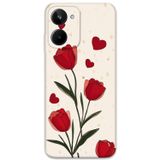 Gramaphone Realme 10 4G Uyumlu Çiçek Desenli Telefon Kılıfı + Ekran Koruyucu - 5789