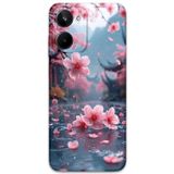 Gramaphone Realme 10 4G Uyumlu Çiçek Desenli Telefon Kılıfı + Ekran Koruyucu - 5794