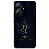 Gramaphone Realme 10 Pro Plus ile Uyumlu Aslan Burcu Desenli Telefon Kılıfı + Ekran Koruyucu - 5772