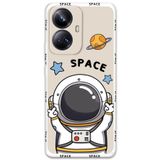 Gramaphone Realme 10 Pro Plus ile Uyumlu Astronot Desenli Telefon Kılıfı + Ekran Koruyucu - 5865
