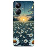 Gramaphone Realme 10 Pro Plus ile Uyumlu Çiçek Desenli Telefon Kılıfı + Ekran Koruyucu - 5792