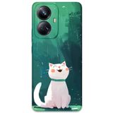 Gramaphone Realme 10 Pro Plus ile Uyumlu Kedi Desenli Telefon Kılıfı + Ekran Koruyucu - 5781