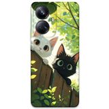 Gramaphone Realme 10 Pro Plus ile Uyumlu Kedi Desenli Telefon Kılıfı + Ekran Koruyucu - 5785