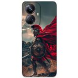 Gramaphone Realme 10 Pro Plus ile Uyumlu Retro Desenli Telefon Kılıfı + Ekran Koruyucu - 5834