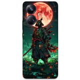 Gramaphone Realme 10 Pro Plus ile Uyumlu Samuray Desenli Telefon Kılıfı + Ekran Koruyucu - 5822